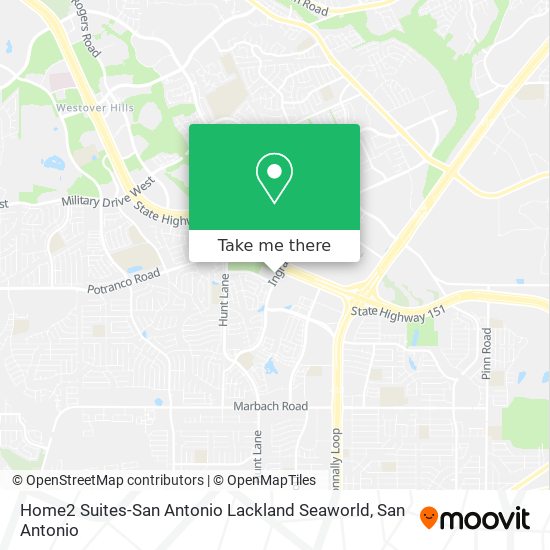 Home2 Suites-San Antonio Lackland Seaworld map