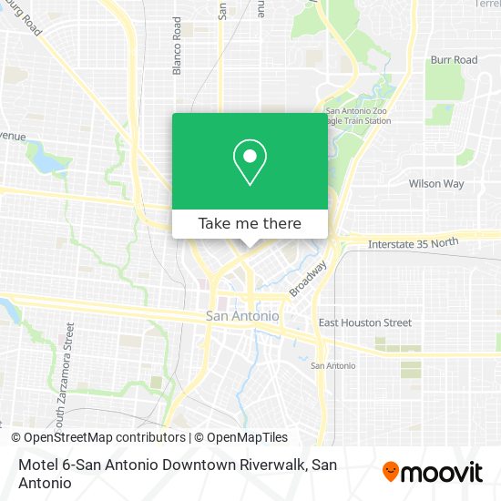 Mapa de Motel 6-San Antonio Downtown Riverwalk