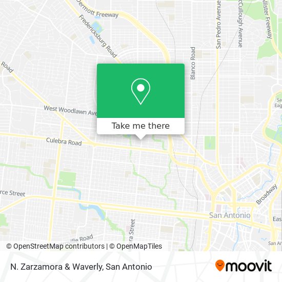 Mapa de N. Zarzamora & Waverly