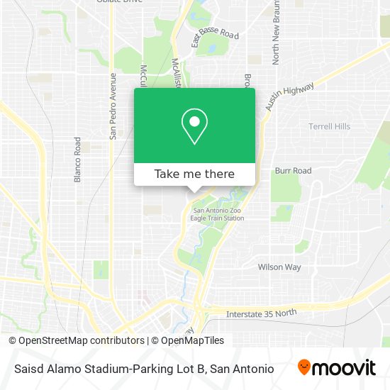 Mapa de Saisd Alamo Stadium-Parking Lot B