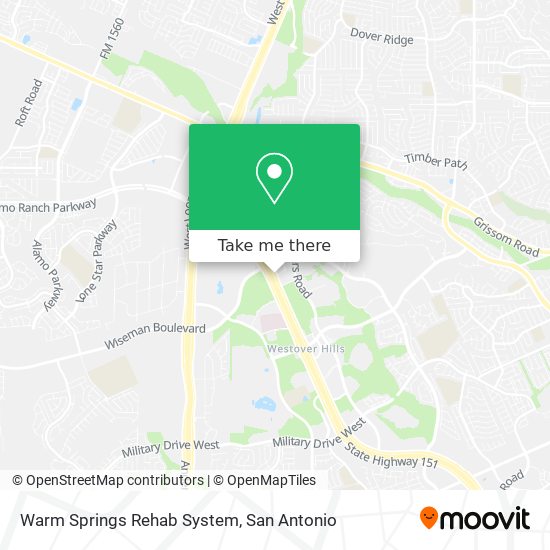 Mapa de Warm Springs Rehab System