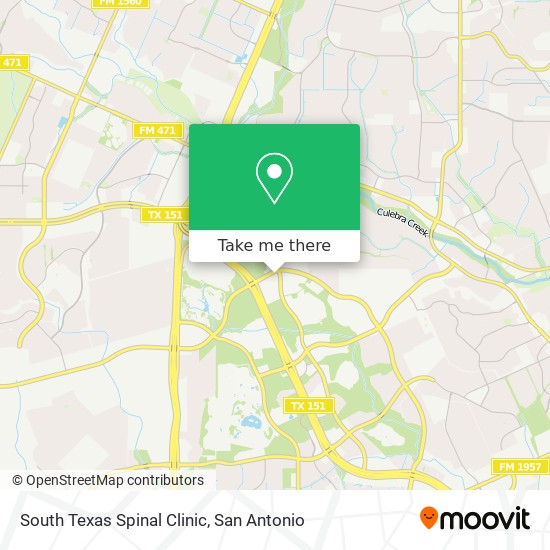 South Texas Spinal Clinic map