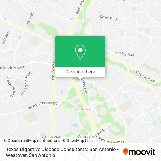 Texas Digestive Disease Consultants: San Antonio - Westover map
