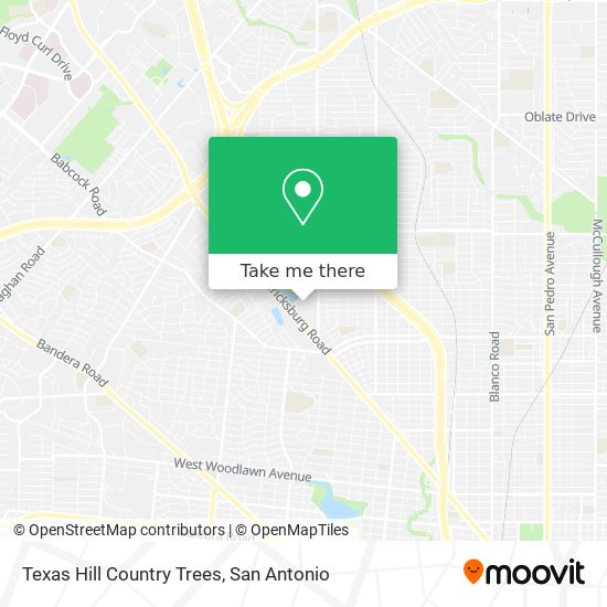 Texas Hill Country Trees map