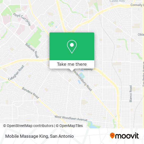 Mobile Massage King map