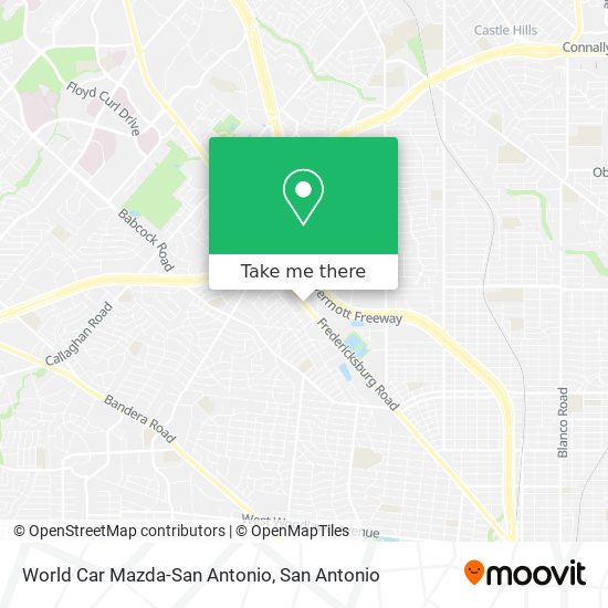World Car Mazda-San Antonio map