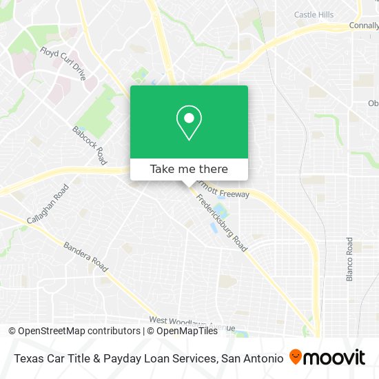 Mapa de Texas Car Title & Payday Loan Services