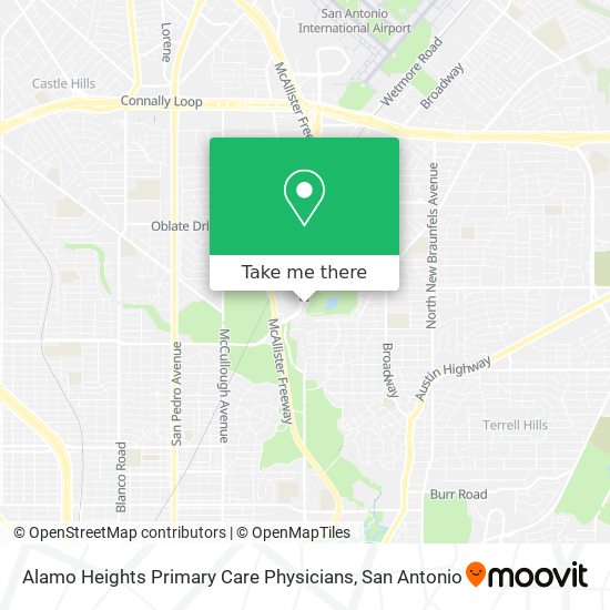 Alamo Heights Primary Care Physicians map