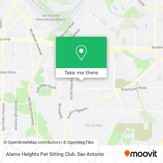 Mapa de Alamo Heights Pet Sitting Club