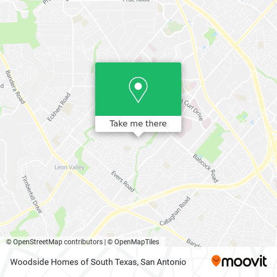 Woodside Homes of South Texas map