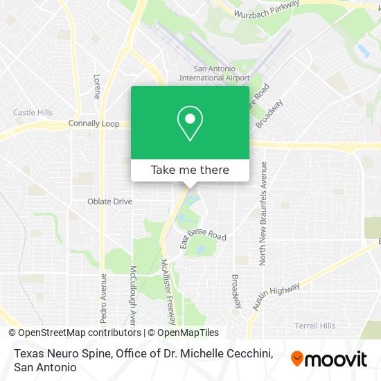 Texas Neuro Spine, Office of Dr. Michelle Cecchini map