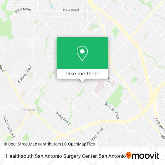 Healthsouth San Antonio Surgery Center map