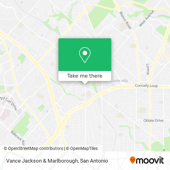 Vance Jackson & Marlborough map
