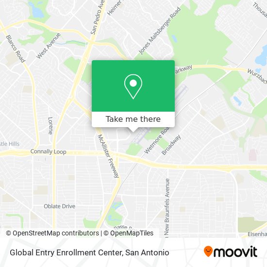 Mapa de Global Entry Enrollment Center