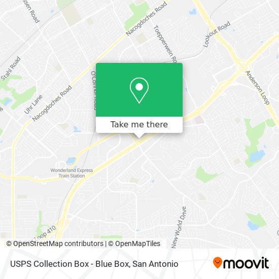 USPS Collection Box - Blue Box map