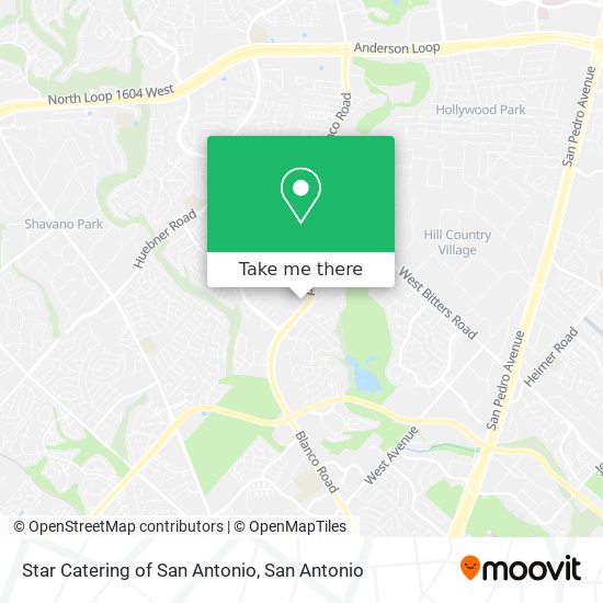 Star Catering of San Antonio map