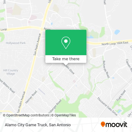 Alamo City Game Truck map