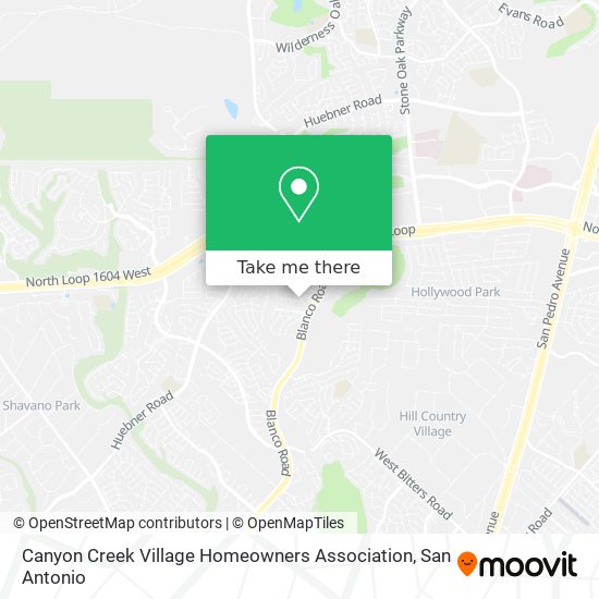 Mapa de Canyon Creek Village Homeowners Association