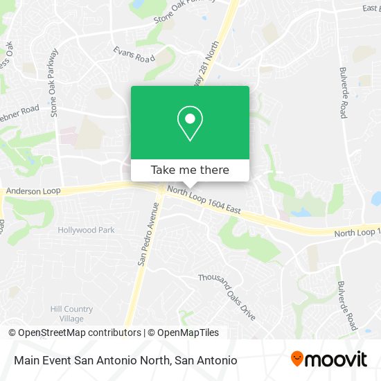 Mapa de Main Event San Antonio North