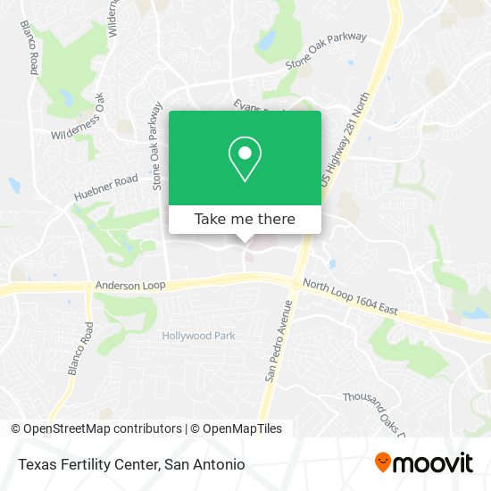 Texas Fertility Center map