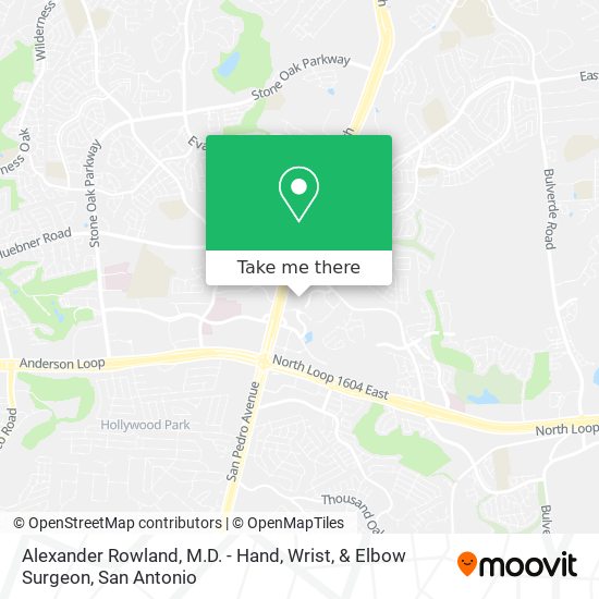 Alexander Rowland, M.D. - Hand, Wrist, & Elbow Surgeon map