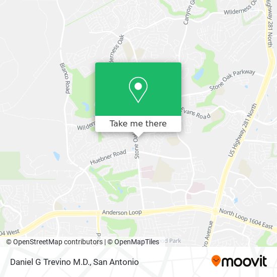 Daniel G Trevino M.D. map