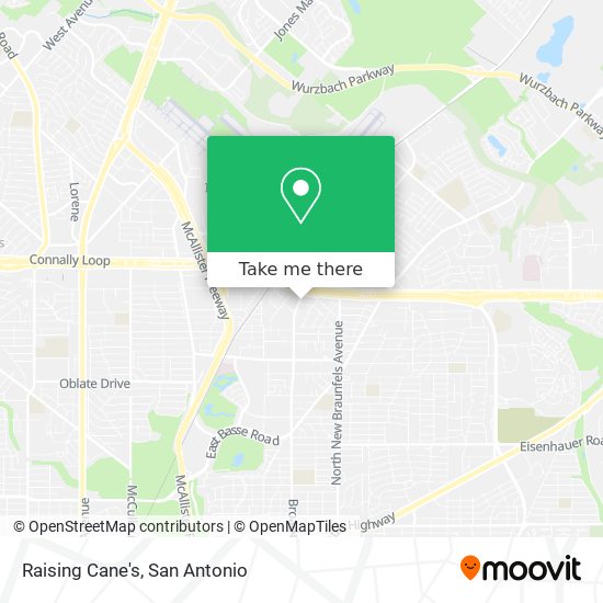 Mapa de Raising Cane's