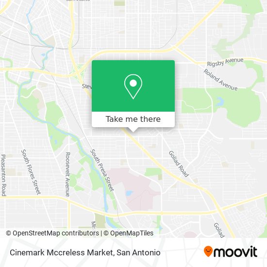 Cinemark Mccreless Market map