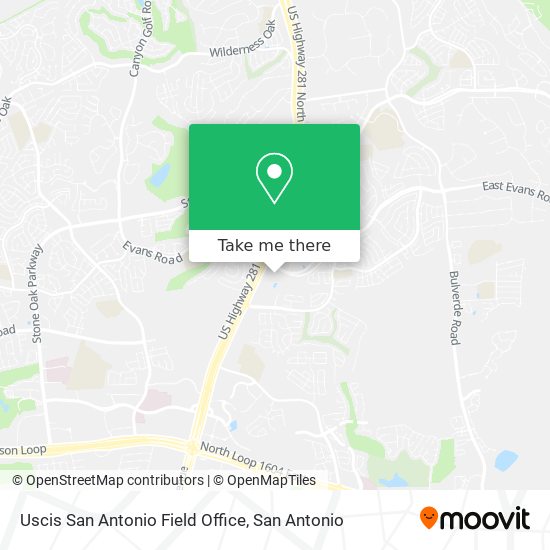 Uscis San Antonio Field Office map