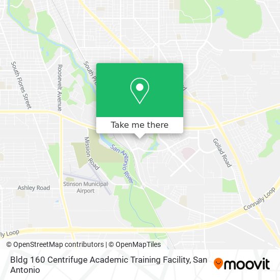 Bldg 160 Centrifuge Academic Training Facility map