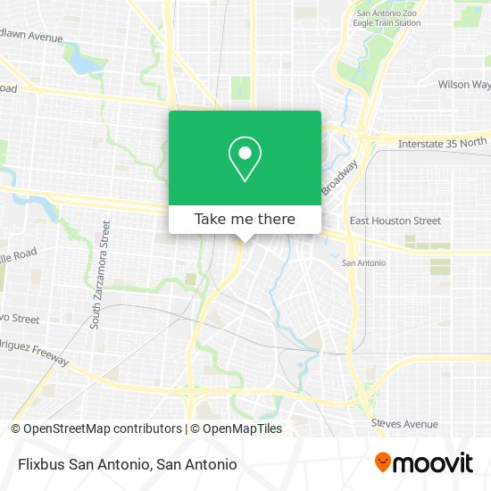 Flixbus San Antonio map