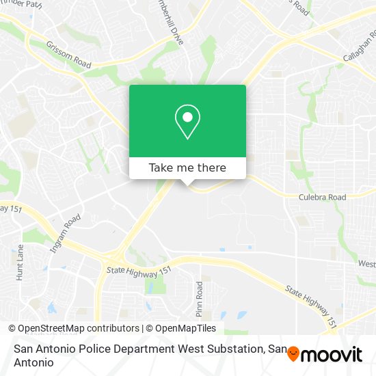 San Antonio Police Department West Substation map