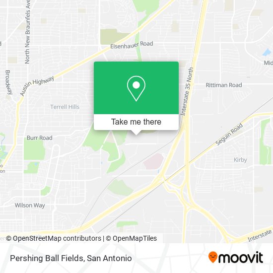Mapa de Pershing Ball Fields