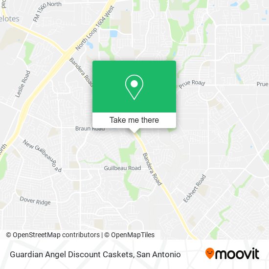 Mapa de Guardian Angel Discount Caskets