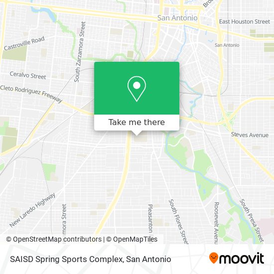 SAISD Spring Sports Complex map