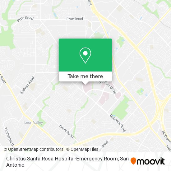 Christus Santa Rosa Hospital-Emergency Room map