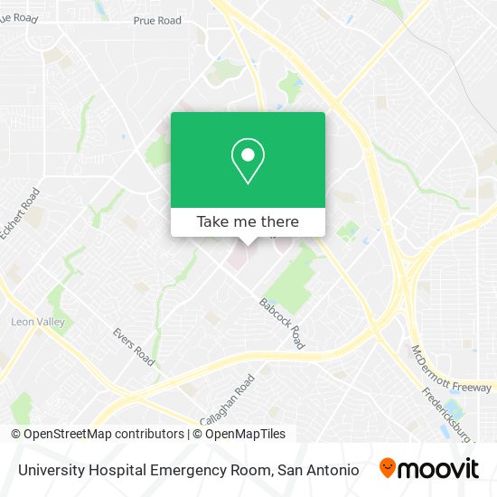 University Hospital Emergency Room map