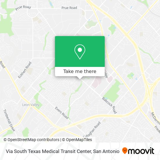 Via South Texas Medical Transit Center map