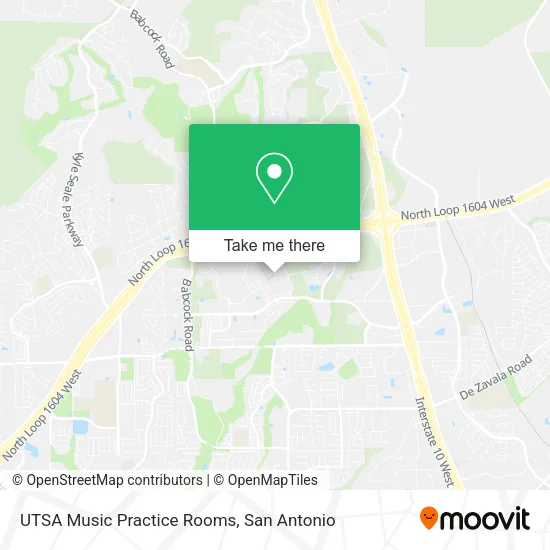 Mapa de UTSA Music Practice Rooms