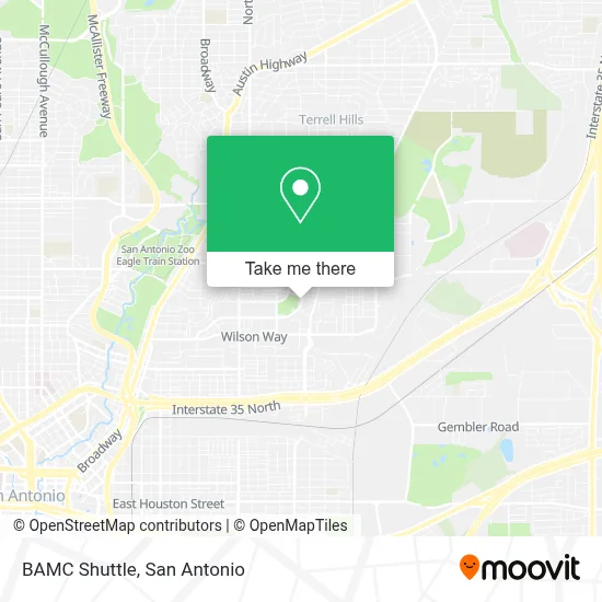 BAMC Shuttle map