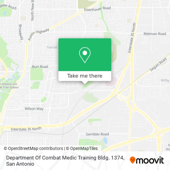 Department Of Combat Medic Training Bldg. 1374 map