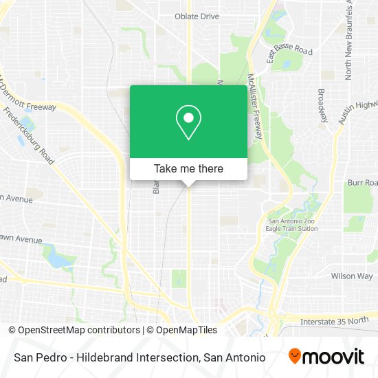 San Pedro - Hildebrand Intersection map