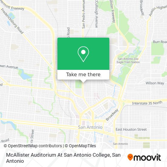 McAllister Auditorium At San Antonio College map