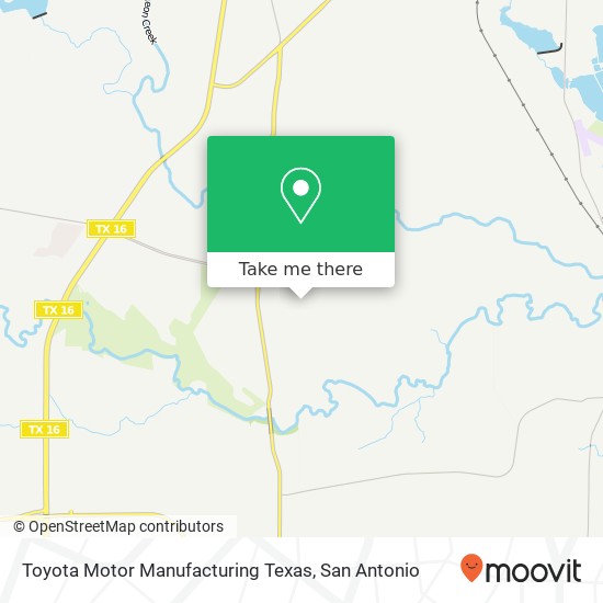 Toyota Motor Manufacturing Texas map