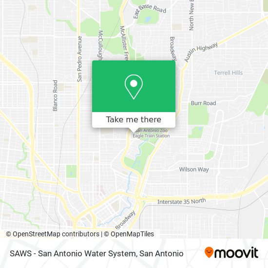 SAWS - San Antonio Water System map