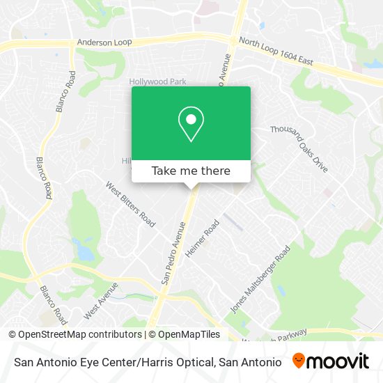 Mapa de San Antonio Eye Center / Harris Optical