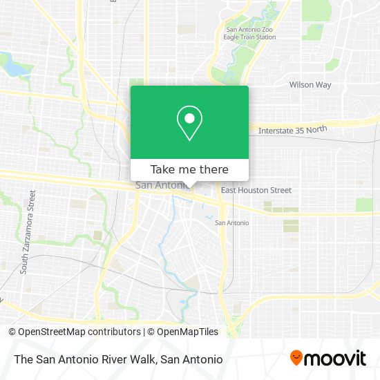 The San Antonio River Walk map