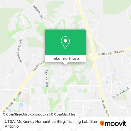 UTSA:  McKinney Humanities Bldg, Training Lab map