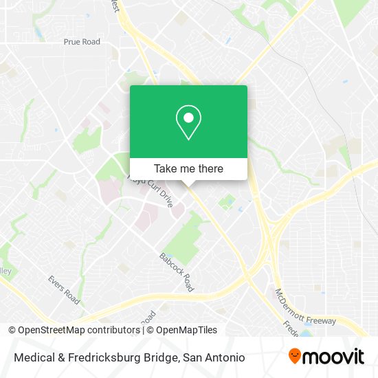 Medical & Fredricksburg Bridge map