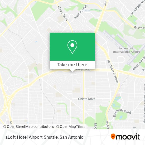 aLoft Hotel Airport Shuttle map